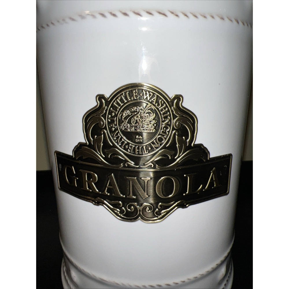 Granola Canister With Wooden Lid By The Inn At Little Washington B&T Portugal - Picture 2 of 8